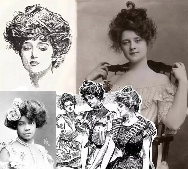 Прически 1900 х годов женские Edwardian hairstyles (Gibson Girl inspired) Edwardian hairstyles, Gibson girl ha