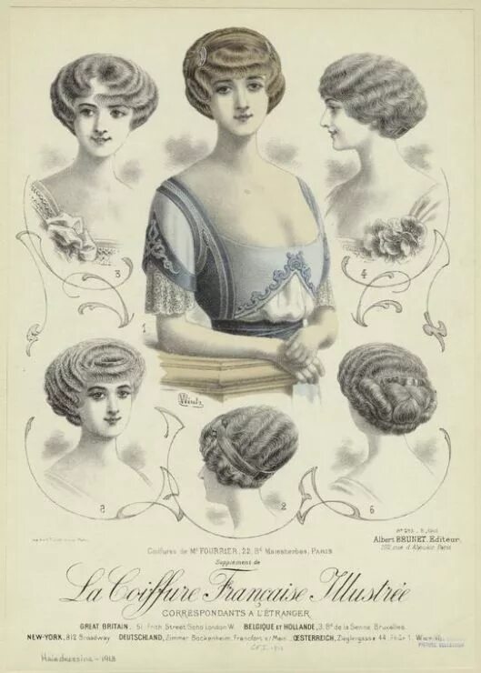 Прически 1910 года женские Gallery.ru / Фото #9 - coiffure - fureteuse Vintage hairstyles, Edwardian hairst