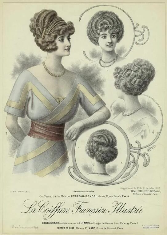 Прически 1910 х годов Hairdressing -- 1910s Historical hairstyles, Edwardian fashion, Old hairstyles