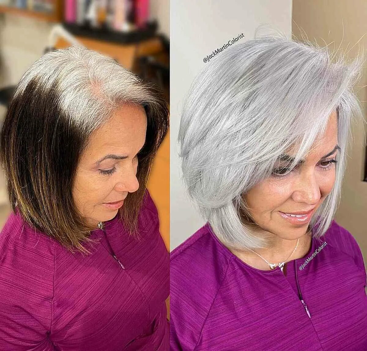 Прически 2024 для женщин 45 57 Stunning Silver Hair Color Ideas for 2024