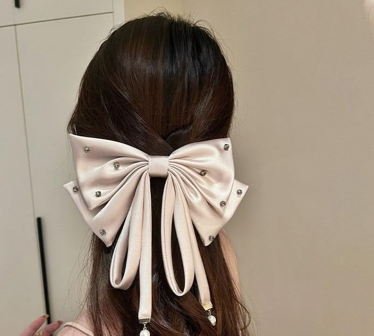 Прически 2024 с бантом Big Bow Snap Hair Clip Hair accessories diy headband, Hair clips, Diy hair scrun