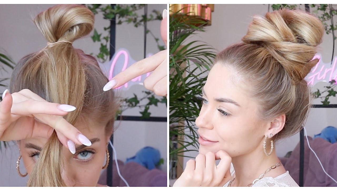 Прически 2024 своими руками NEW VIRAL TIKTOK MESSY BUN! SO QUICK & EASY! ЭТО САМЫЙ ПРОСТОЙ СПОСОБ СДЕЛАТЬ ОБ