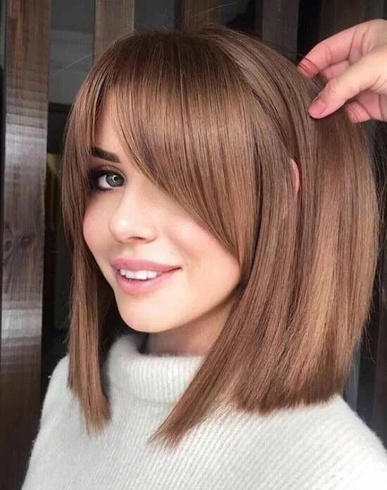 Прически 2024 женские каре с челкой Pin on Красота, уход за собой Hair lengths, Brunette hair color, Medium hair sty