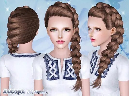 Прически 3 4 Sims 3 Updates - The Sims Resource : Hairstyle 190 by Skysims Sims hair, Hairsty