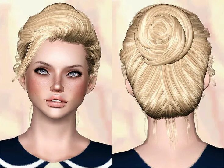 Прически 3 4 Newsea`s Sandra hairstyle retextured by Chantel Sims - Sims 3 Hairs in 2024 Sims