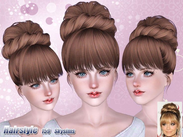 Прически 3 4 Skysims-Hair-159 Sims hair, Sims 3, Sims