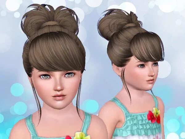 Прически 3 4 Skysims Hair Child 203 in 2024 Kids hairstyles, Sims 4 children, Sims