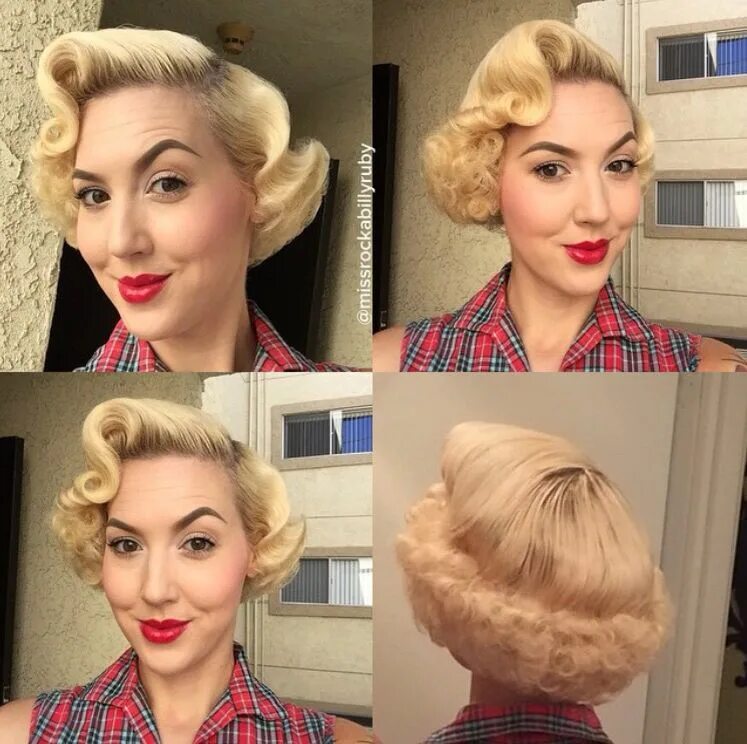 Прически 40 годов своими руками Miss Rockabilly Ruby Vintage hairstyles tutorial, Retro inspired hair, Vintage h