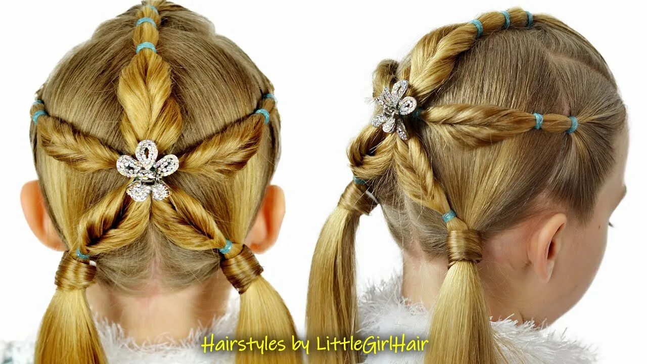 Прически 7 Amazing Christmas Snowflake Hairstyle for Girls Holiday Hairstyles by LittleGirl