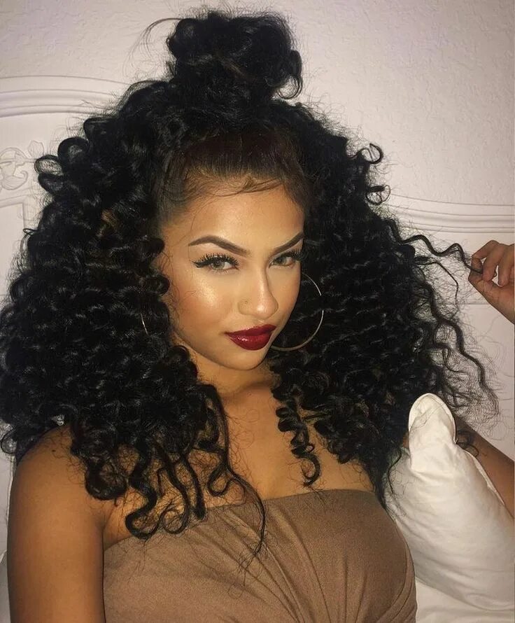 Прически афро кудри на длинные волосы Tight curl on long hair Human hair wigs, Curly hair styles naturally, Curly lace