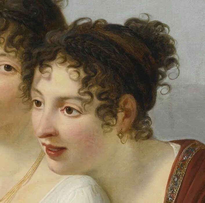 Прически ампир женские 1800 by Robert Jacques François Lefèvre (detail) Portrait, Vintage portraits, Em