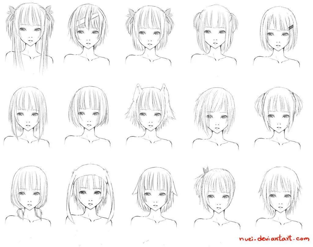 Прически аниме девушек каре Pin on How to Draw