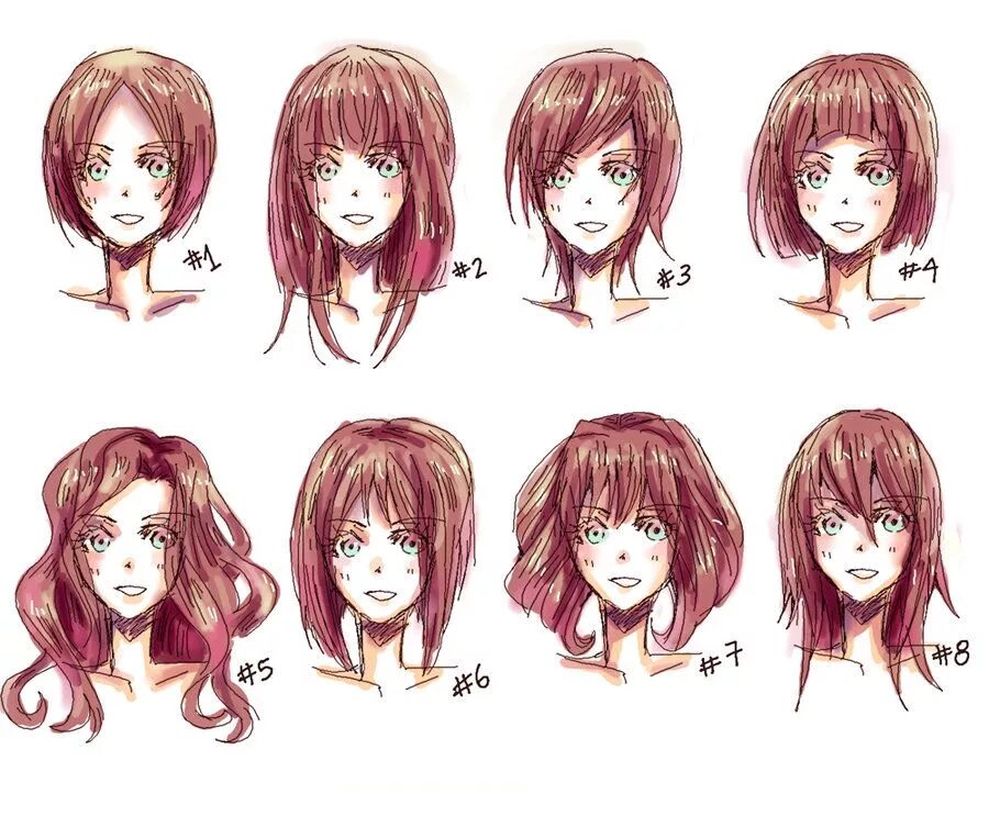 Прически аниме девушек каре Anime hair style Manga hair, Anime hair, Anime long hair