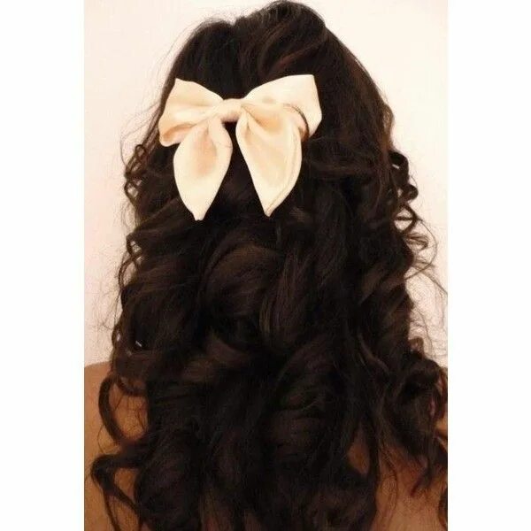 Прически бантиком на длинные волосы gorgeous hair with bow Hairstyles and Beauty Tips found on Polyvore Hair styles,