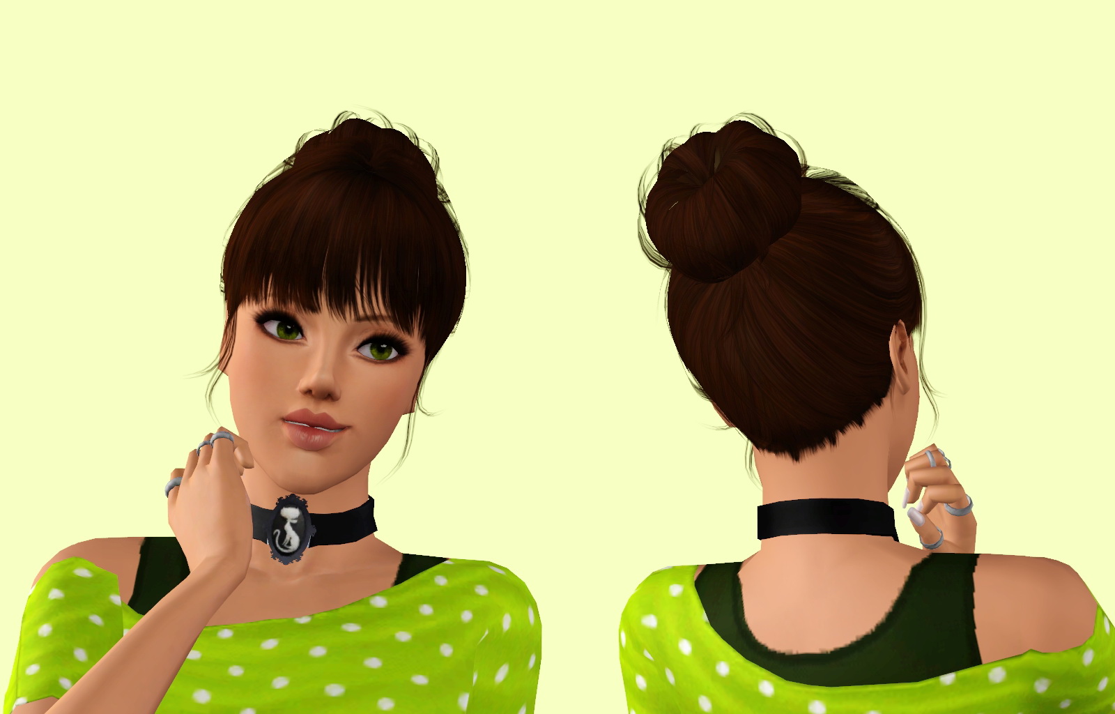 Прически бесплатно без регистрации Dancer bun hairstyle retextured by Rayne`s Factory - Sims 3 Hairs