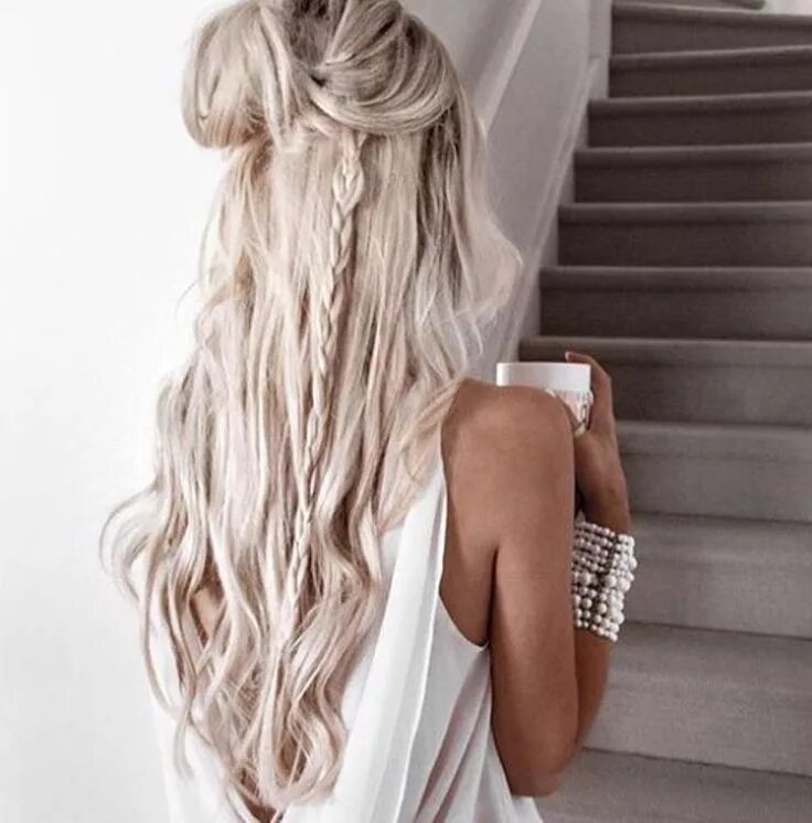 Прически блондинки длинные волосы pinterest// @Bybecc Long hair styles, Hair styles, Long hair girl