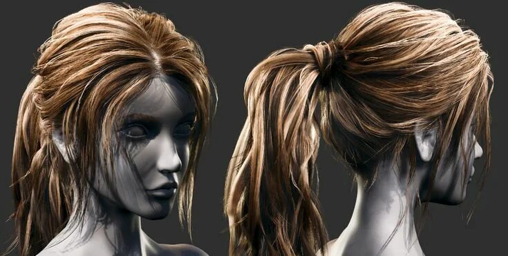 Прически д ArtStation - Real time hair practice - UE4, Jonah Pankonin Hair, Hairstyle, Wome