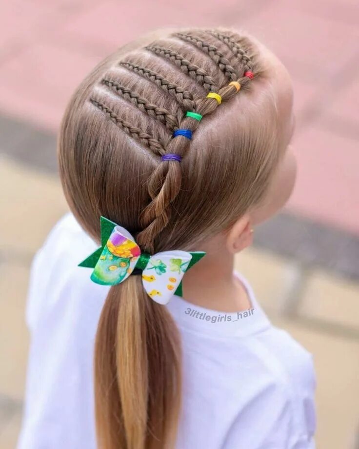 Прически девочкам в садик на каждый день diy hairstyles for ladies #Diyhairstyles Little girl hairstyles, Braided hairsty