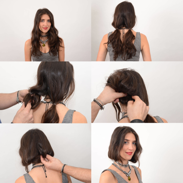 Прически длинные сделать короткие Get rid of long hair that makes you feel hot and bothered (temporarily). Long ha