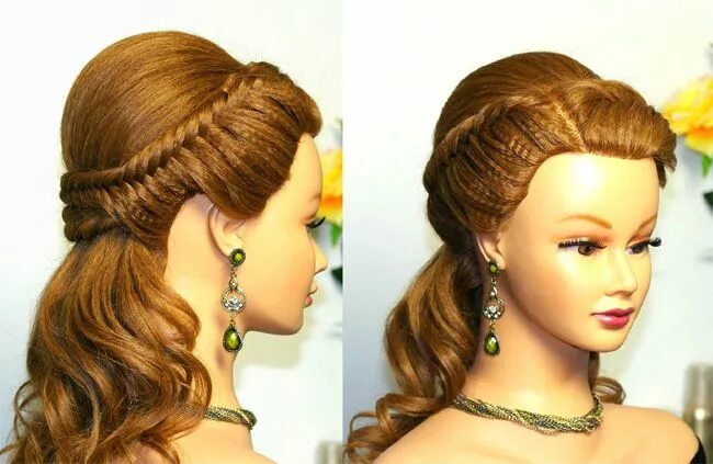 Прически длинные волосы мастер Bridal Hairstyle for Long Hair With Fishtail Braids Fashion Hair styles, Simple 