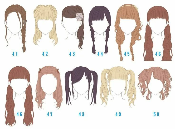 Прически длинные волосы поэтапно девочек Pin by Lien Chan on Рисование волос Hair sketch, How to draw hair, Hair referenc