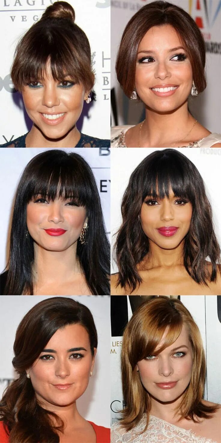 Прически длинные волосы широкое лицо The Best (and Worst) Bangs for Heart-Shaped Faces Heart shaped face hairstyles, 