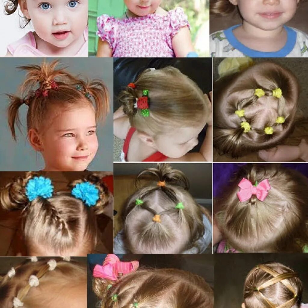 Простые и красивые прически для девочек на 1 сентября 2023 Kids hairstyles, Baby