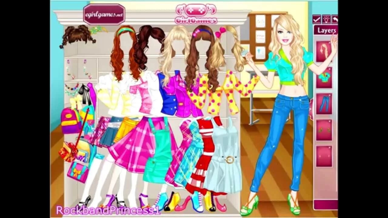 Прически для барби игра девочек одевалки Barbie School Girl Dress Up Game - Girls Games - YouTube