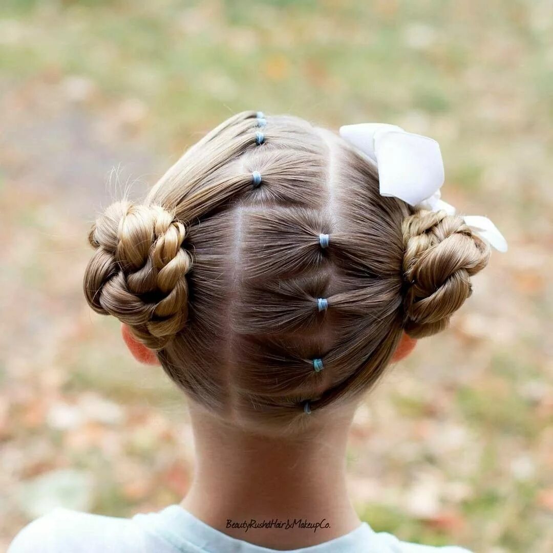 Прически для детей в школу IG:@beautyrushdhairmakeupco Kids braided hairstyles, Girl hair dos, Little girl 