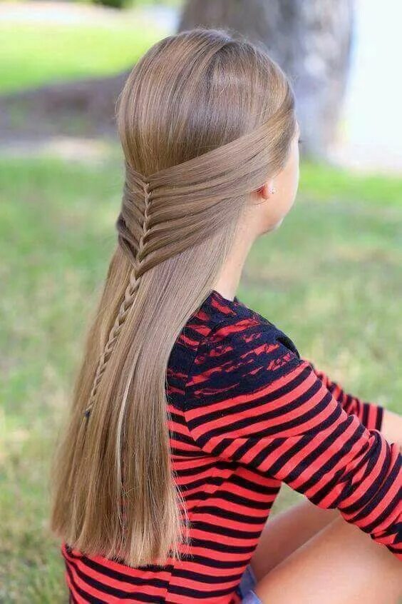 Косичка из чёлки. Braided Hair Band - YouTube