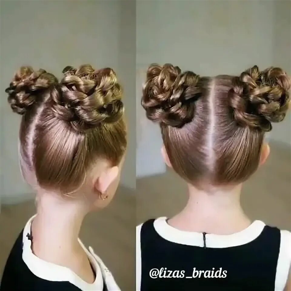 Прически для девочек 2 шишки Причёска 2020 GlobusLife Video Hair styles, Diy hairstyles, Baby hairstyles