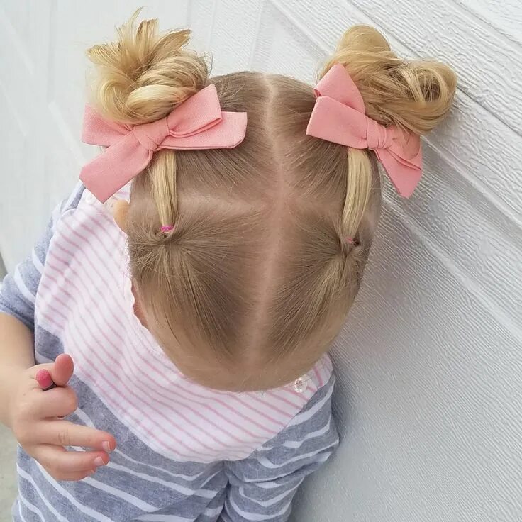 Прически для девочек из хвостиков короткие Salmon / Light Coral Hand Tied School Girl Style Hair Bow on Etsy Girls hairstyl