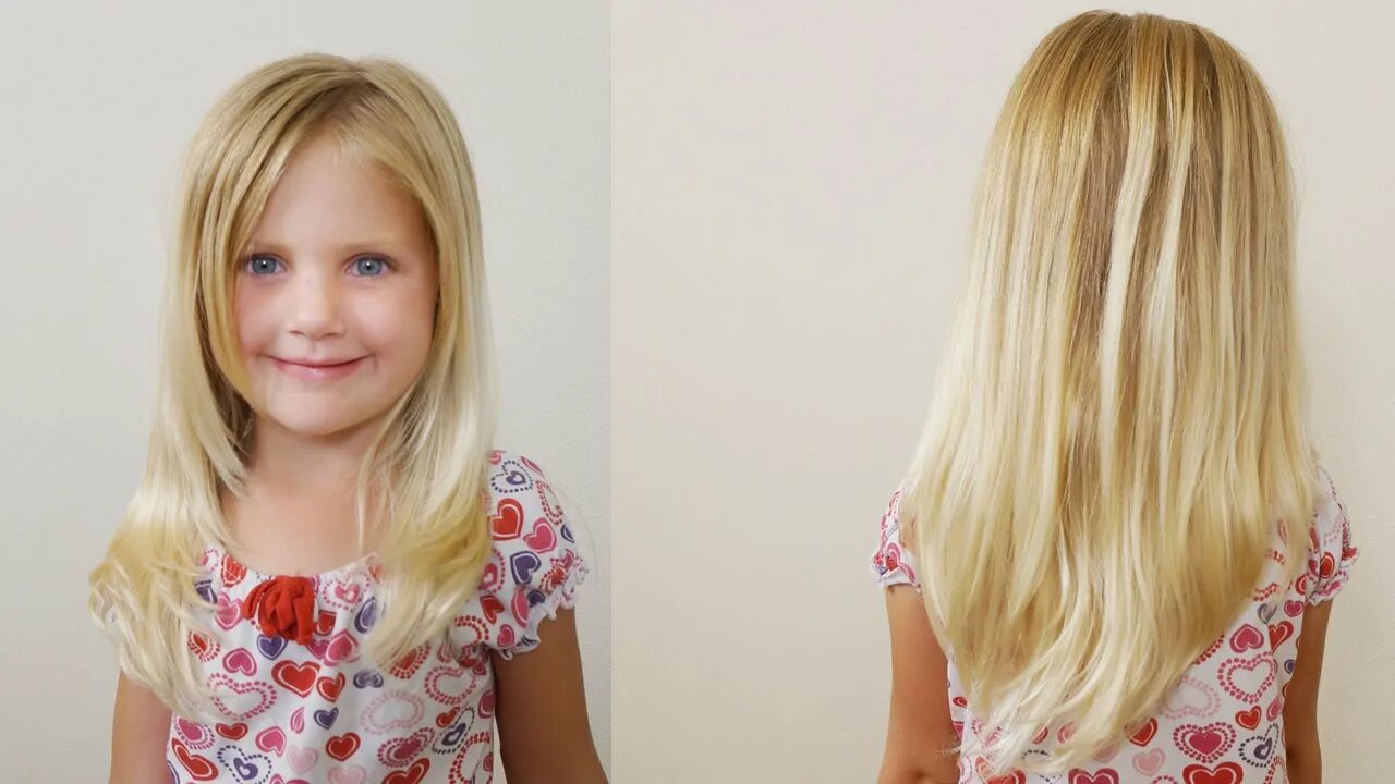 Прически для девочек лесенка How To Cut Girls Hair // Long Layered Haircut for Little Girls - YouTube