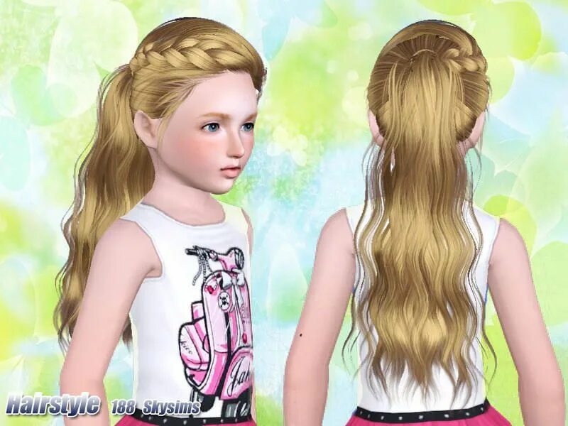 Прически для девочек мультик Pin on The Sims 3 Hairstyles