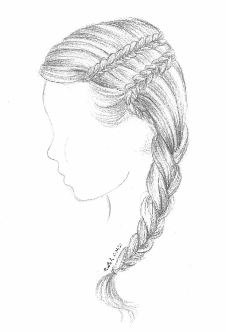 Прически для девочек нарисованные карандашом Amazing Hair Drawing Ideas & Inspiration - Brighter Craft Рисование волос, Нарис