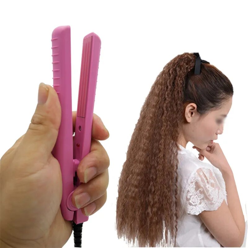 Прически для девочек плойкой Corrugated Curling Hair Chapinha Hair Straightener Crimper Mini Hair Curlers Cur