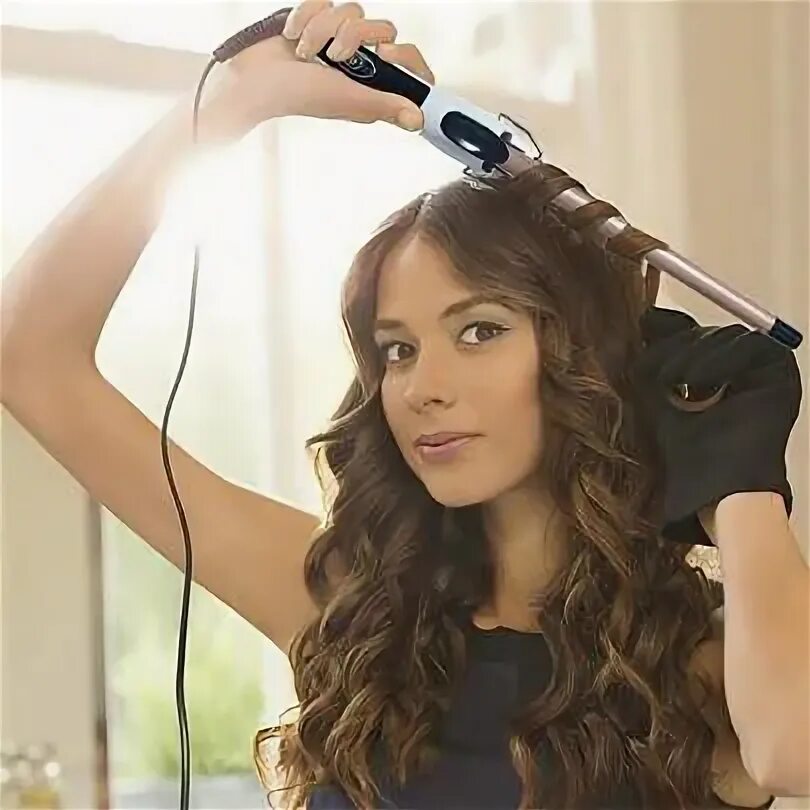 Прически для девочек плойкой Automatic Wireless Ceramic Rotation Hair Curler With 6 Temperature And Timer Set