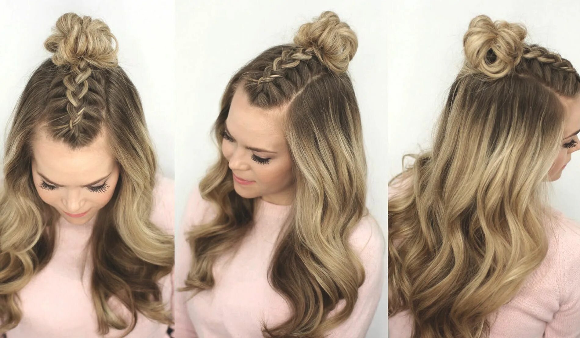 Прически для девочек распущенные Imagem relacionada Braided hairstyles tutorials, Top knot hairstyles, Braided to