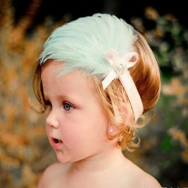 Прически для девочек с повязками Baby Hair Accessories /multi-colored Feather Baby Headbands - Buy Feather Headba