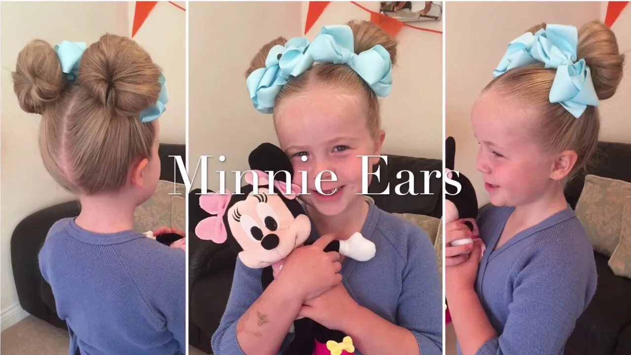 Прически для девочек с ушами How to: Minnie Mouse Hair Do tutorial by Two Little Girls Hairstyles - YouTube