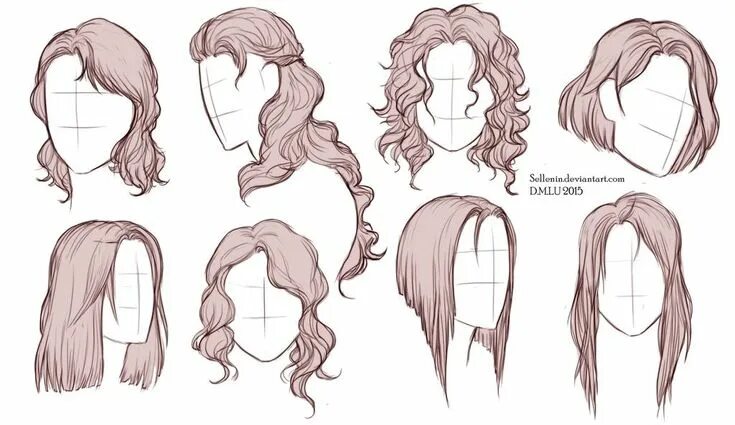 Прически для девочек туториал Hairstyles by Sellenin on DeviantArt How to draw hair, Drawing hair tutorial, Lo