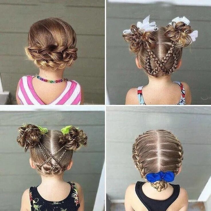 Простые и красивые прически для девочек на 1 сентября 2023 Kids hairstyles, Baby