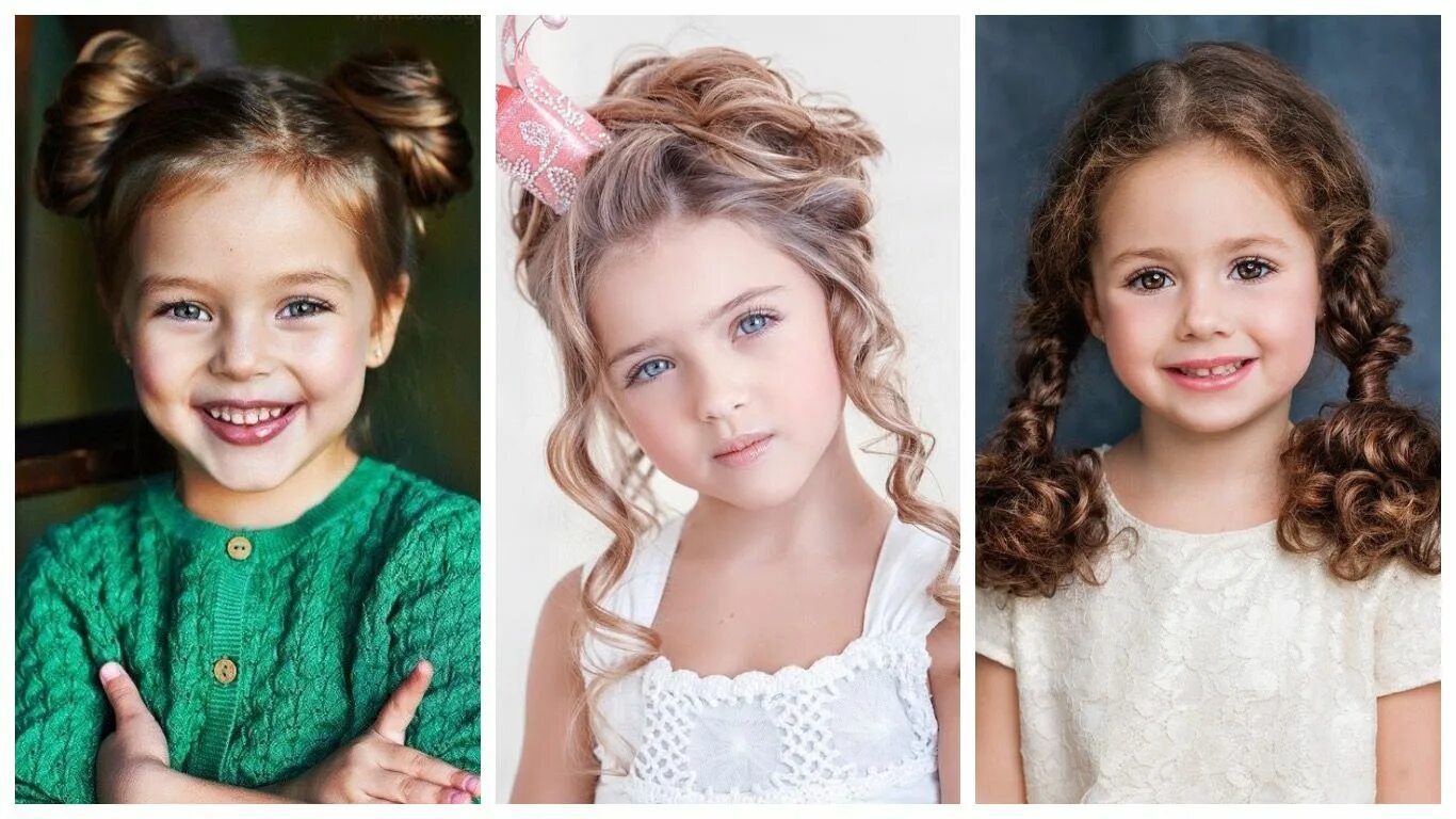 63 детские прически на выпускной в детский сад Kids hairstyles, Flower girl hair