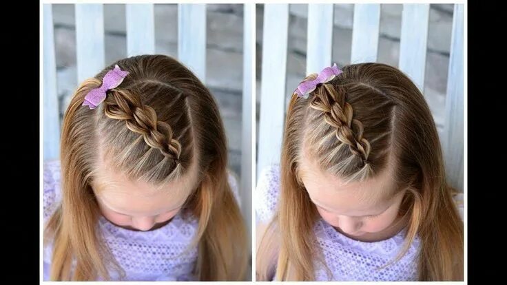 Прически для девочек жгутиками Diagonal Strand Pull-Through Braid Toddler hairstyles girl, Little girl hairstyl