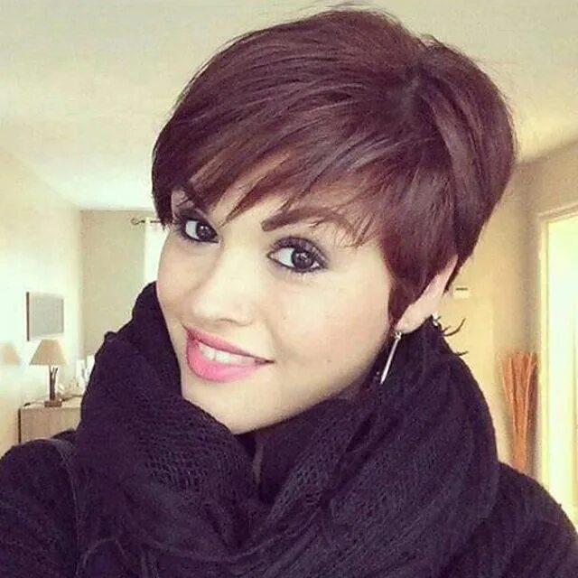 Прически для девушек 35 лет Human Hair Blend Wig Straight Classic Short Hairstyles 2020 Berry Classic Straig