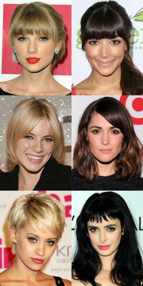 Прически для длинного лица Pin by Baleigh Harms on Haircuts: Fringe Face shape hairstyles, Oval face haircu