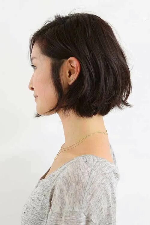 Прически для длинной шеи 30+ Brunette Bob Hairstyles 2015 - 2016 Bob-Hairstyle.Com Chin length hair, Shor