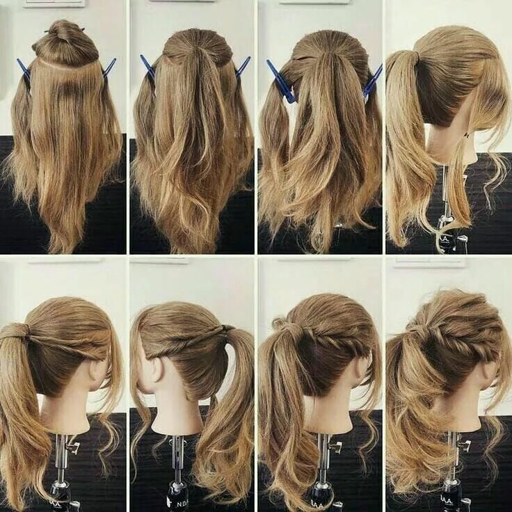 Прически для длинных волос начинающим Pin by It'sAurora on Hair style Long hair styles, Hair styles, Curly girl hairst