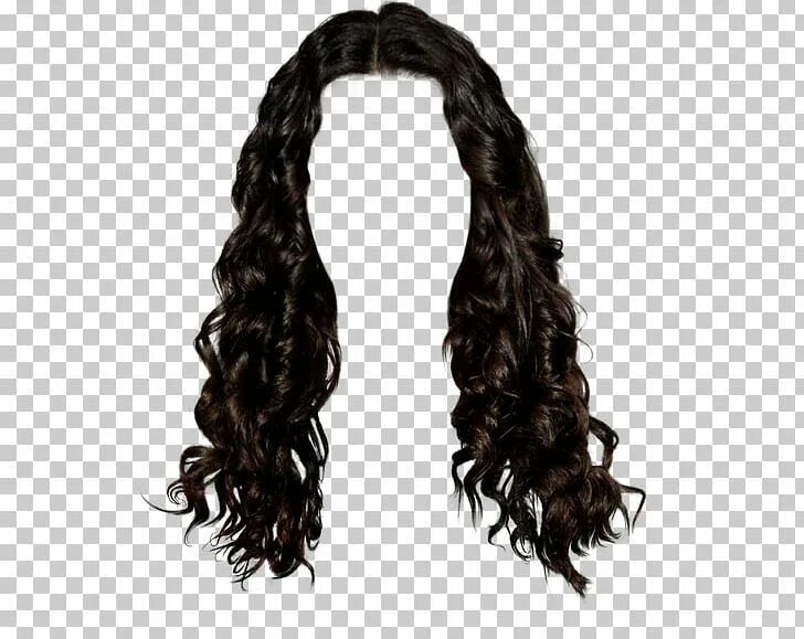 Прически для фотошопа женские Wig Black Hair Long Hair Brown Hair PNG - Free Download Black hair long hair, Lo