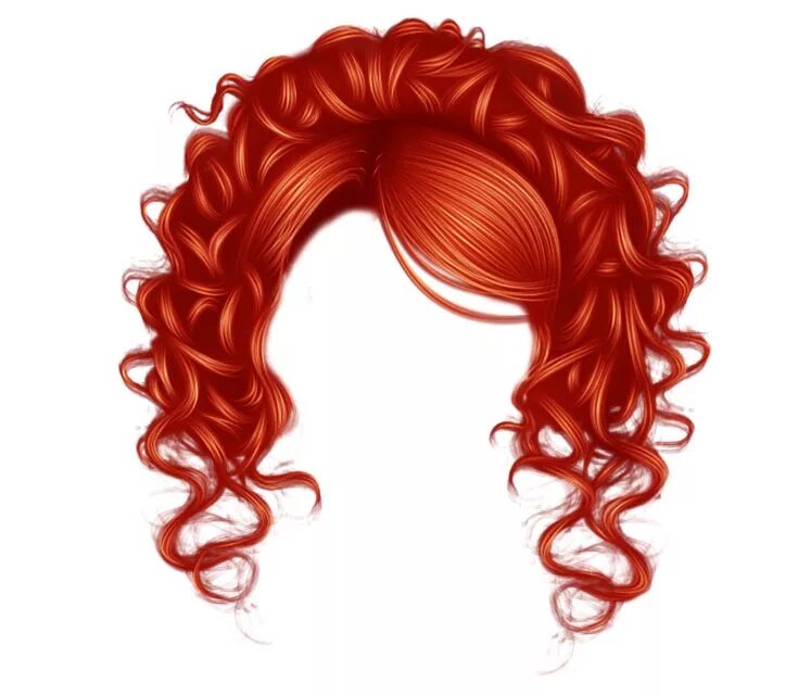 Прически для фотошопа женские на прозрачном фоне Pretty Curls Red by hellonlegs Peluca png, Ilustración del cabello, Pelucas